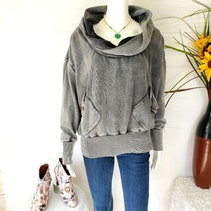 Anthropologie Knitted Dove cowl soft sweatshirt